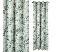 Eurofirany Velvet Velvet Velvet velvana con Floralem Estampados Blumenmuster Grüntöne ojetes 240 gm2 140 x 250 cm 1 Stk. Suave y Mullido, Moderno, clásico, para salón, Dormitorio