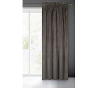 Eurofirany Villa Cortina Opaca Terciopelo con Cinta de Cortina - 1 Unidad, Panel, Suave, Clásico, Elegante, Salón, Dormitorio, Gruesa 290 g/m², 140x270 cm, Gris Graphito