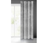 Eurofirany Villa Cortina Opaca Terciopelo con Ojales - 1 Unidad, Panel, Suave, Clásico, Elegante, Salón, Dormitorio, Gruesa 290 g/m², 140x250 cm, Gris Acero