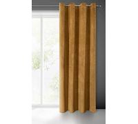 Eurofirany Villa Cortina Opaca Terciopelo con Ojales-1 Unidad, Panel, Suave, Clásico, Elegante, Salón, Dormitorio, Gruesa 290 g/m, Miel, 140x250 cm