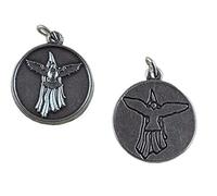 Eurofusioni Medalla Sacramento de la Confirmación Paloma del Espíritu Santo chapada plata - 10 piezas