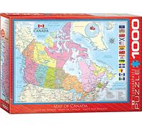 Eurographics 6000-0781 - Puzzle (1000 Piezas), diseño de Mapa de Canadá