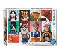 EuroGraphics 6000-5522 Cat Portraits by Lucia Heffernan Puzzle, Various, 48 x 68