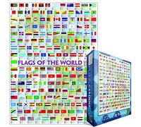 Eurographics Banderas Del Mundo 1000 Piezas Puzle Rompecabezas 680mm x 490mm