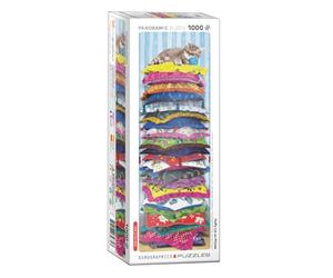 Eurographics EG60105631 Puzzle 1000 Pc-Fluffy Kitty sobre Almohadas, Varios