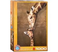 Jirafa Mother's kiss 1000 Rompecabezas de Piezas 680mm x 480mm ( Pz )