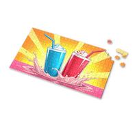 Eurographics Puzzles - Rompecabezas de 1000 piezas, dos batidos coloridos con crema batida y pajitas. Libros de rompecabezas para adultos, regalos de Pascua para niños pequeños (500 piezas)