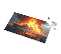Eurographics Puzzles - Rompecabezas de 1000 piezas, un barco en llamas en el océano. Libros de rompecabezas para adultos, regalos de Pascua para niños pequeños (1000 piezas)