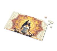 Eurographics Puzzles - Rompecabezas de 1000 piezas, una mujer medita delante de un mandala ornamentado y brillante. Rompecabezas de imágenes para adultos, regalos de Pascua para niños pequeños (500