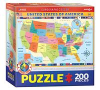 Eurographics Rompecabezas del Mapa de los Estados Unidos (200 Piezas)