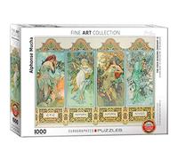 EuroGraphics- The Four Seasons by Maria, Alphonse Mucha Rompecabezas, Multicolor, 48 x 68 cm (6000-0824)