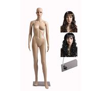 eurohan pantalla SF de 5 Maniquí con Incluye 2 pelucas femenina schauf enterf igur Maniquí Cabeza y brazos móviles