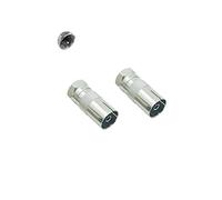 euroharry Adaptador de Antena Sat 2 Piezas Toma IEC a Conector F (Conector F a Acoplamiento coaxial) para Cables de Antena, Cables de satélite, Cables coaxiales