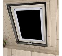 Eurohome Estor aislante para tragaluz, sin agujeros, estor opaco con ventosas para proteger de la luz solar, color negro, 37 x 73 cm