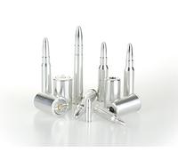 EUROHUNT - Cartucho de Amortiguador de Aluminio para Caja de Fotos (6,5 x 55 cm, tamaño único), Color Plateado