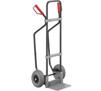 Carretilla para sacos con listones de deslizamiento, negra eurokraft pro, A x P de la pala 280 x 250 mm, galvanizada