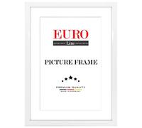 EUROLine Marco de madera 74 x 54 cm blanco brillante con cristal acrílico antirreflectante para | Imágenes | carteles | marcos para puzles | disponible en 22 colores