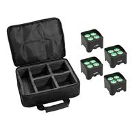 EUROLITE Akku - Juego de 4 mini UP-4 QCL Spot MK2 + bolsa suave