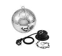EUROLITE Bola de espejo de 20 cm con motor MD-1015 | Set con motor, bola de espejo y cadena