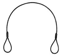EUROLITE Cable de acero (SC) 400 x 3 mm negro sin conector | Cable de alambre con trabillas, prensado sin guardacabos