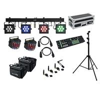 EUROLITE - Conjunto led kls-3002 + paquete móvil derby láser