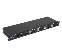 EUROLITE DMX Power Splitter 4x4 3 polos XLR | Power Splitter y DMX 1in/4out para montaje en rack
