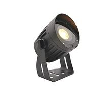 EUROLITE Foco LED para exteriores de 18 W WW con estaca | Foco LED resistente a la intemperie (IP65) con 18 W, incluye mando a distancia IR, filtro anticongelante y estaca