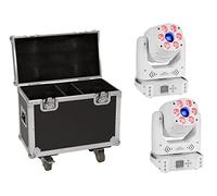 EUROLITE Juego de 2 bombillas LED TMH-H90 Hybrid Moving-Head Spot/Wash COB ws + funda