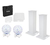 Eurolite - Juego de 2 focos de luz LED (100 cm, 2 bombillas LED B-40 H fecto Beam Effect), color blanco