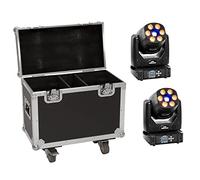 EUROLITE Juego de 2 LED TMH-H90 + funda con ruedas
