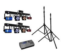 EUROLITE - Juego de 2 luces led kls láser bar pro + easy show + 2 m 4 soporte de sistema