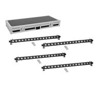 EUROLITE Juego de 4 barras LED PIX-16 QCL + funda, producto especial, iluminación para efectos de espectáculo