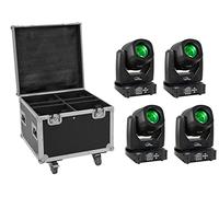 EUROLITE Juego de 4 LED TMH-B90 + funda con ruedas