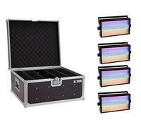 EUROLITE Juego de 4 luces LED Super estroboscópicas ABL + estuche