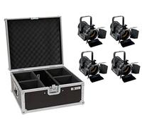 EUROLITE Juego de 4 luces LED THA-20PC TRC Theater-Spot Bk + estuche