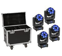 EUROLITE Juego de 4 luces LED TMH-H240 con efecto de flor y funda