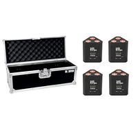 EUROLITE Juego de 4 piezas AKKU TL-3 QCL RGB+UV Trusslight + Funda