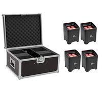 EUROLITE Juego de 4 pilas UP-4 entry QCL Spot + funda