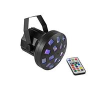EUROLITE LED Mini Z-20 USB Iluminacion Efecto Radio, Pequeño Derby con 4 Ledes, Cambio de Color RGBW y Mando a Distancia