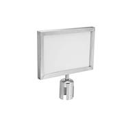 EUROLITE Señal para Eurolite Barrier 317 x 215 plata | Soporte para señal (A4) para sistemas de cierre Eurolite