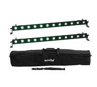 EUROLITE Set 2x LED BAR-12 QCL RGB+UV Leiste + Soft-Bag (20000663) marca Eurolite