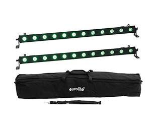 EUROLITE Set 2x LED BAR-12 QCL RGB+UV Leiste + Soft-Bag (20000663) marca Eurolite
