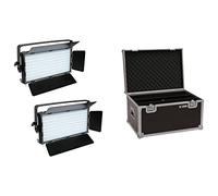 Eurolite Juego de 2 paneles LED Pll-480 Cw/Ww + estuche