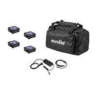 Eurolite Set 4X AKKU Luce Piatta 3 BK Caricabatterie Soft Bag