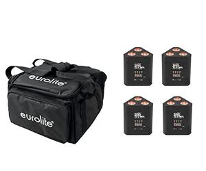 EUROLITE Set 4x AKKU TL-3 QCL RGB+UV Trusslight + SB-4 Soft-Bag (20000852) marca Eurolite