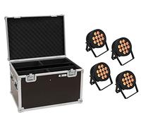 Eurolite Set 4X LED IP PAR 12x8W QCL Spot + Case (20000880) Marca