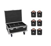 EUROLITE Set 6 x AKKU IP TL-3 QCL + Case with wheels and charging function