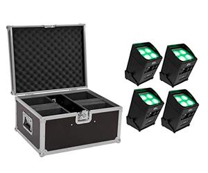 EUROLITE Set de 4 baterías UP-4 Entry QCL Spot QuickDMX + funda