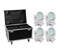 EUROLITE - Set de 4 LED TMH-X4 blanco + funda con ruedas