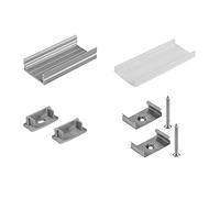 Eurolite Set di Montaggio con profilo a U 20mm per la Striscia del LED